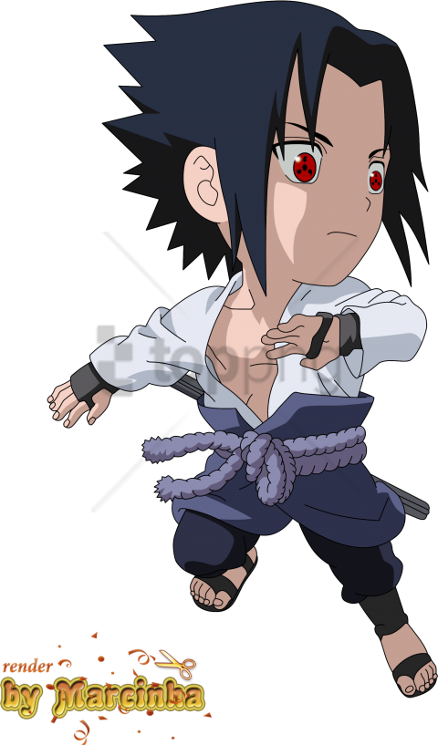 Free Png Download Sasuke Chibi Render Png Images Background - Naruto Vs Sasuke Chibi Clipart (480x817), Png Download