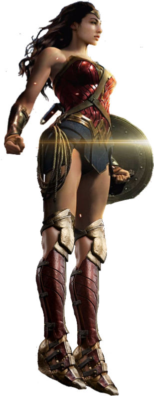Justice League Transparent Background - Transparent Background Wonder Woman Png Clipart (600x918), Png Download