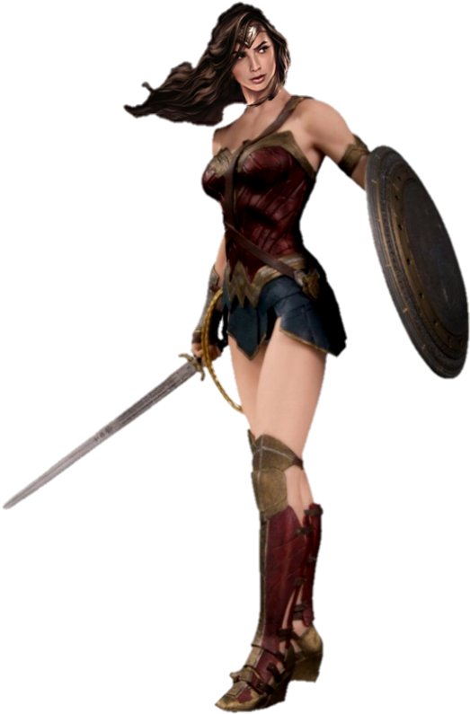 Justice League Wonder Woman - Justice League Movie Wonder Woman Statue Clipart (600x893), Png Download