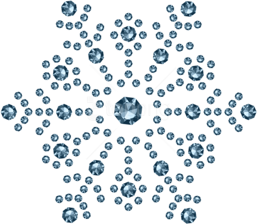 Free Png Diamond Snowflake Png - Diamond Snowflakes Clipart (850x741), Png Download