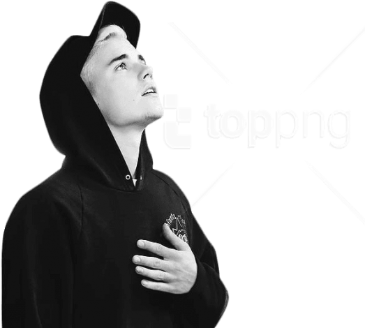 Free Png Justin Bieber Black & White Png - Justin Bieber Black And White Clipart (850x567), Png Download