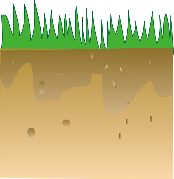 Dirt Clipart Sandy Soil - Free Clip Art Soil - Png Download (582x599), Png Download