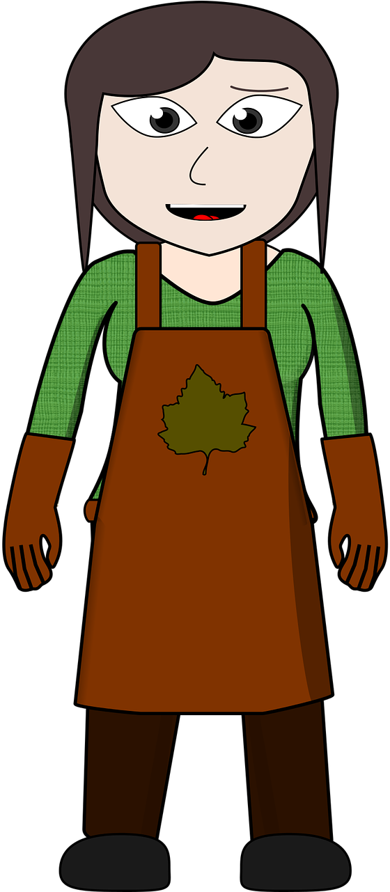 Apron Comic Characters Farmer Png Image - Villager Woman Clipart Transparent Png (560x1281), Png Download