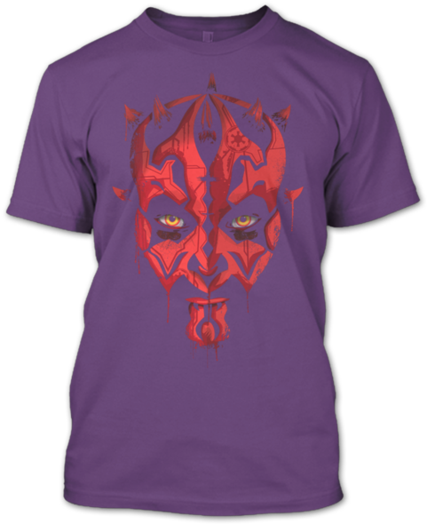 Darth Maul Grunge Star Wars The Force Awakens T Shirt - Merry Christmas Don T Blink T Shirt Clipart (600x600), Png Download