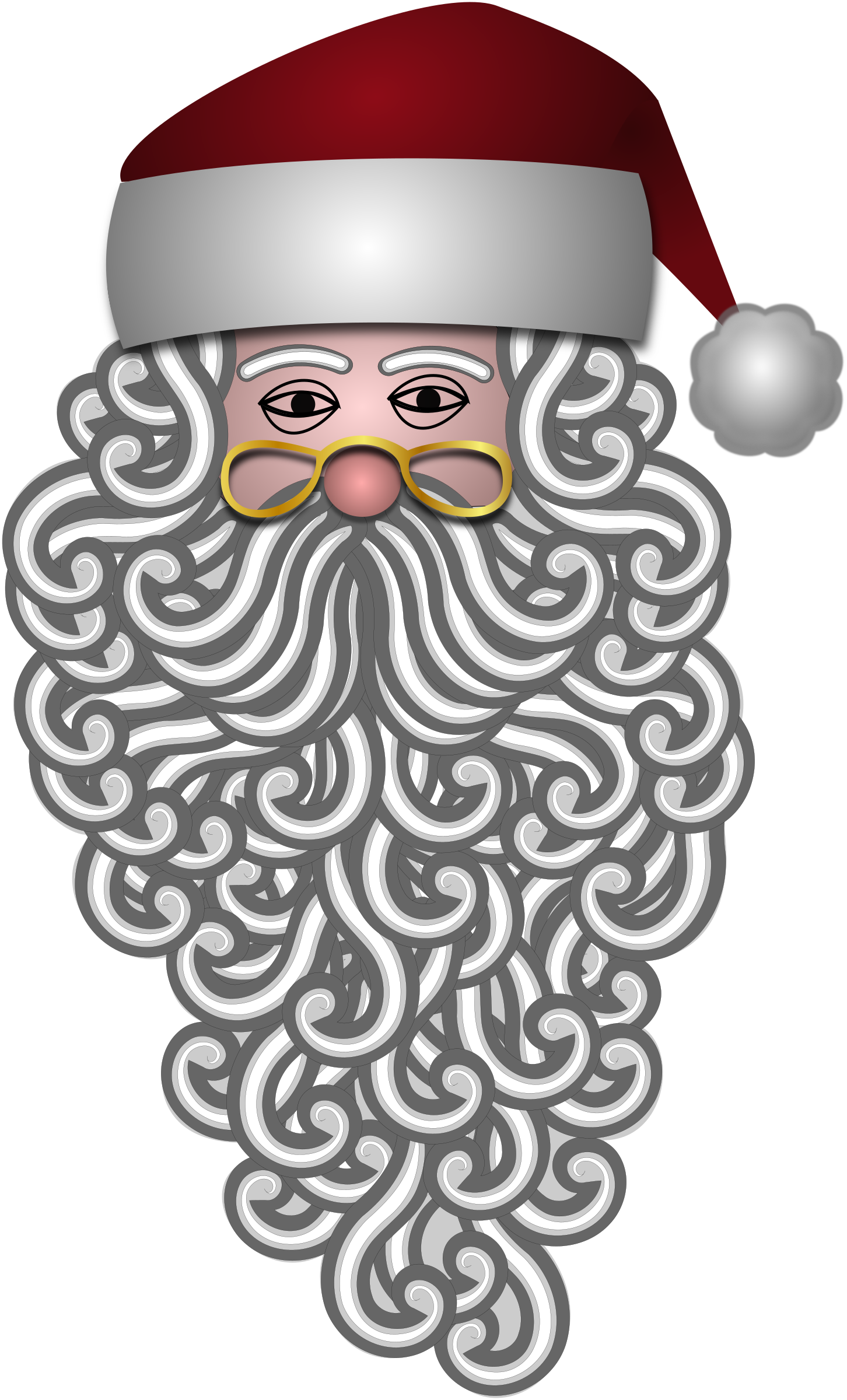 Clipart - Santa - Purple Santa Hat Transparent - Png Download (1452x2400), Png Download