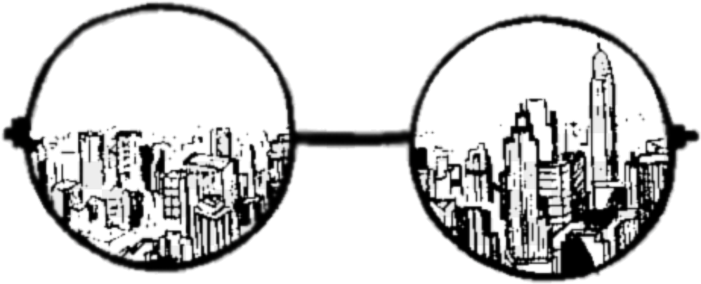 Tumblr Glasses Sticker By Orisitreal - Look Through Glasses Drawing Clipart (998x405), Png Download