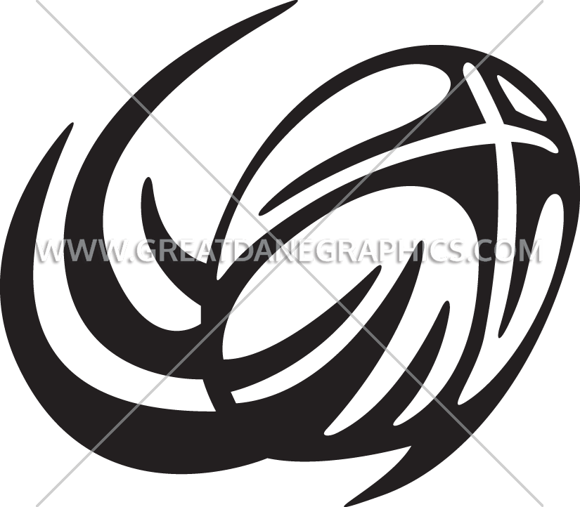 Rugby Ball Clipart Swoosh - Emblem - Png Download (825x722), Png Download