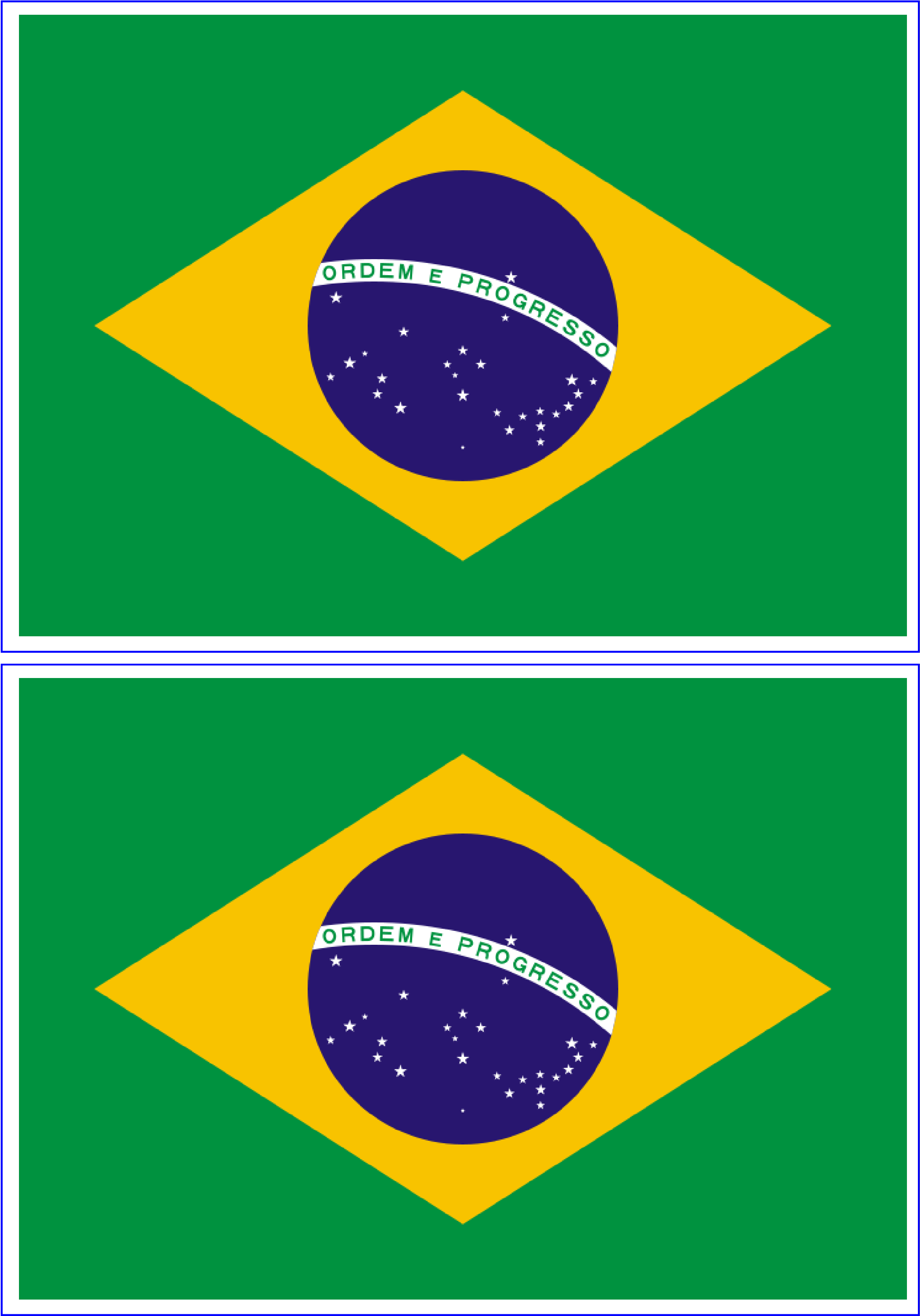 Free Printable Brazil Flag With Free Brazil Flag Templates - Printable Brazil Small Flag Clipart (2480x3508), Png Download