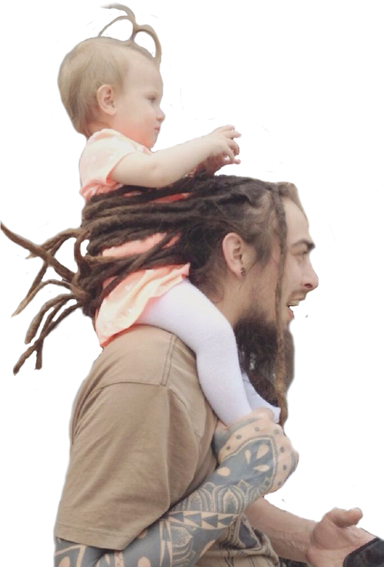 Man Holding Baby On Shoulders With Hair Baby Safety, Clipart (750x1126), Png Download