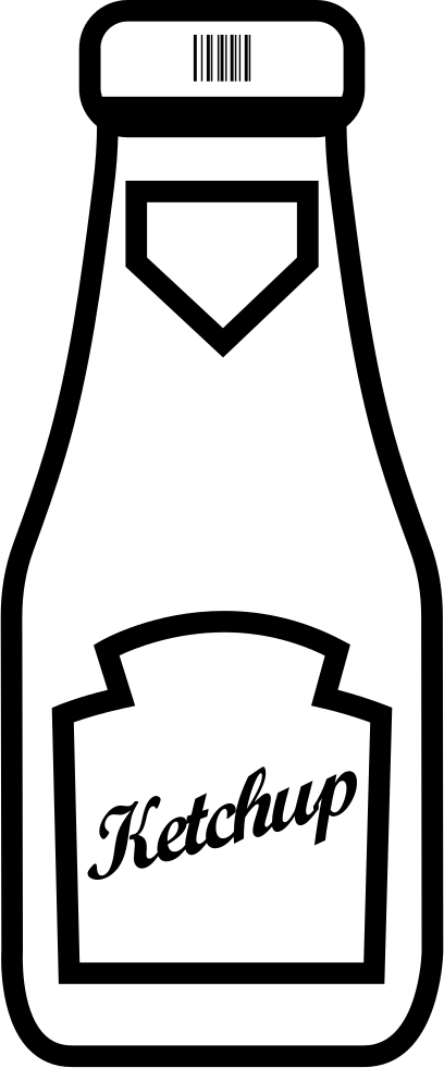 Ketchup Bottle Png Ketchup Bottle Clipart Black And White Transparent Png Large Size Png Image Pikpng