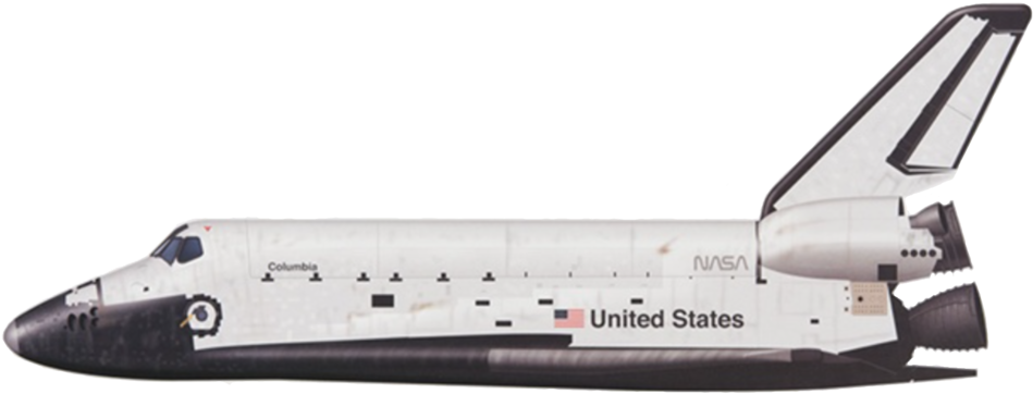 Space Shuttle Columbia Markings Clipart (950x378), Png Download