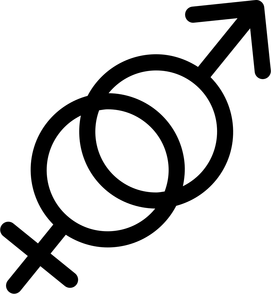 And Female Symbols Svg - Simbolos De Genero Png Clipart (904x981), Png Download