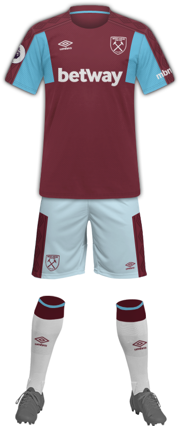 Photo West Ham 17 18 Home White Shorts Socks Zpshpqsxwed - Sports Jersey Clipart (420x880), Png Download