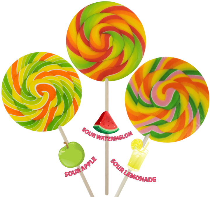 Sour Paddle Swirl Pop - Stick Candy Clipart (720x677), Png Download