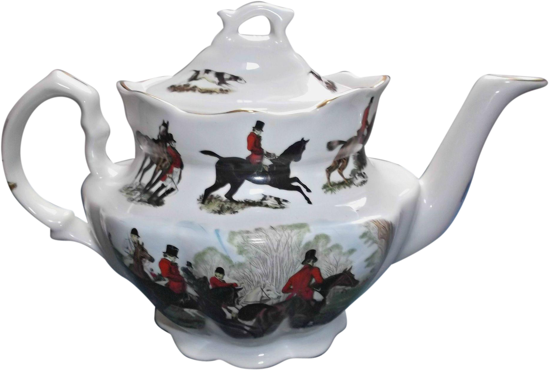 Vintage Fox Hunting Teapot, Made In England And An - Teapot Clipart (1850x1850), Png Download