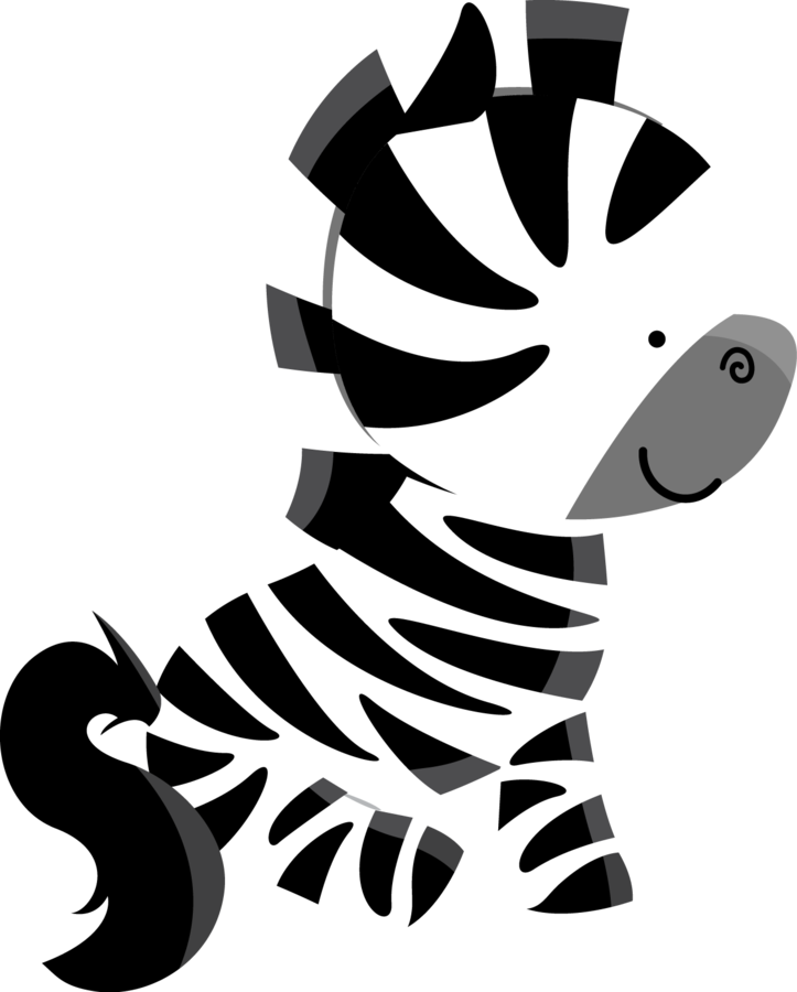 Say Hello - Zebra Baby Shower Clip Art - Png Download (723x900), Png Download