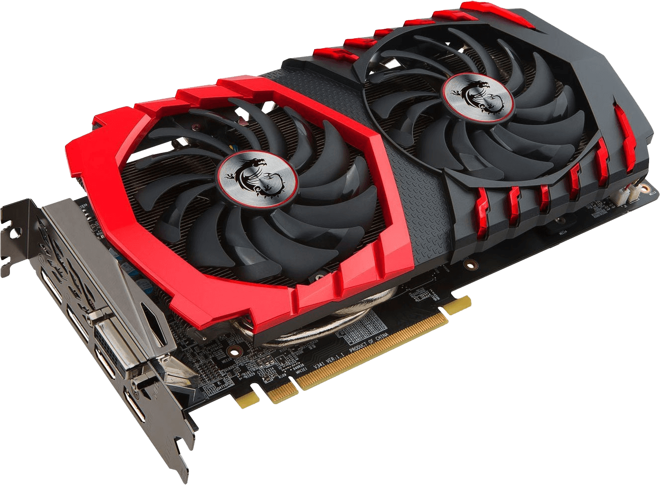 Graphics Card Png - Msi Rx 570 Clipart (1330x977), Png Download