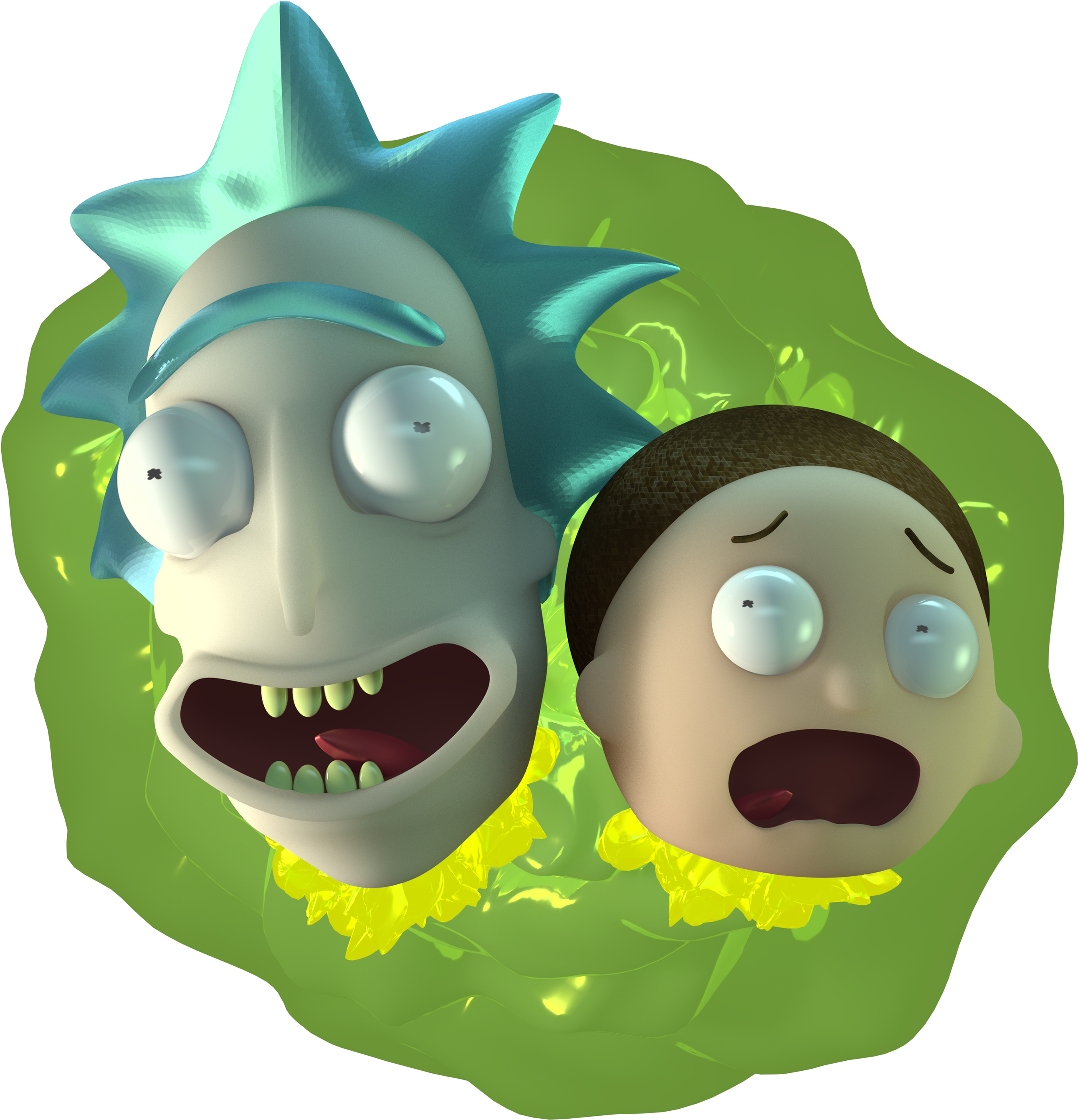 Rick And Morty Clipart (3840x2798), Png Download