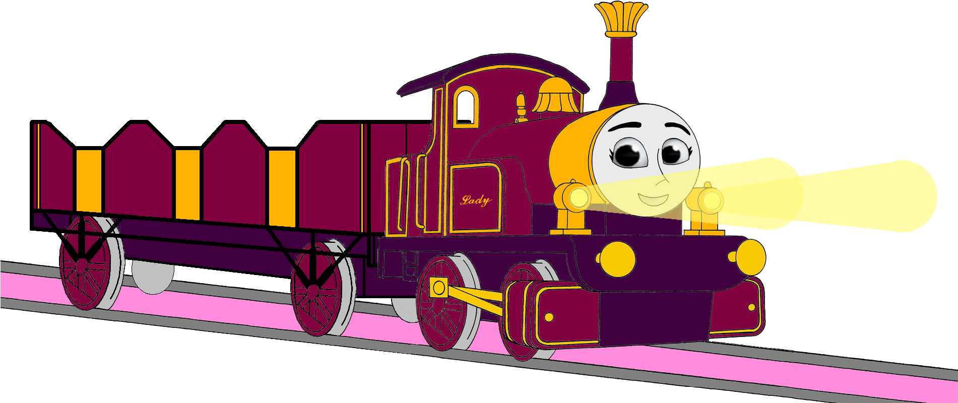 Thomas The Tank Engine Clipart Train Cart - Percy And Lady Thomas - Png Download (1900x810), Png Download