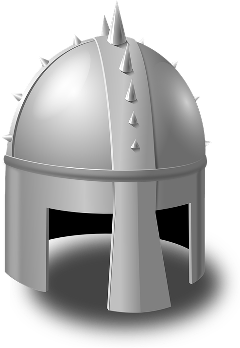 Cartoon Knight Helmet Clipart (501x720), Png Download