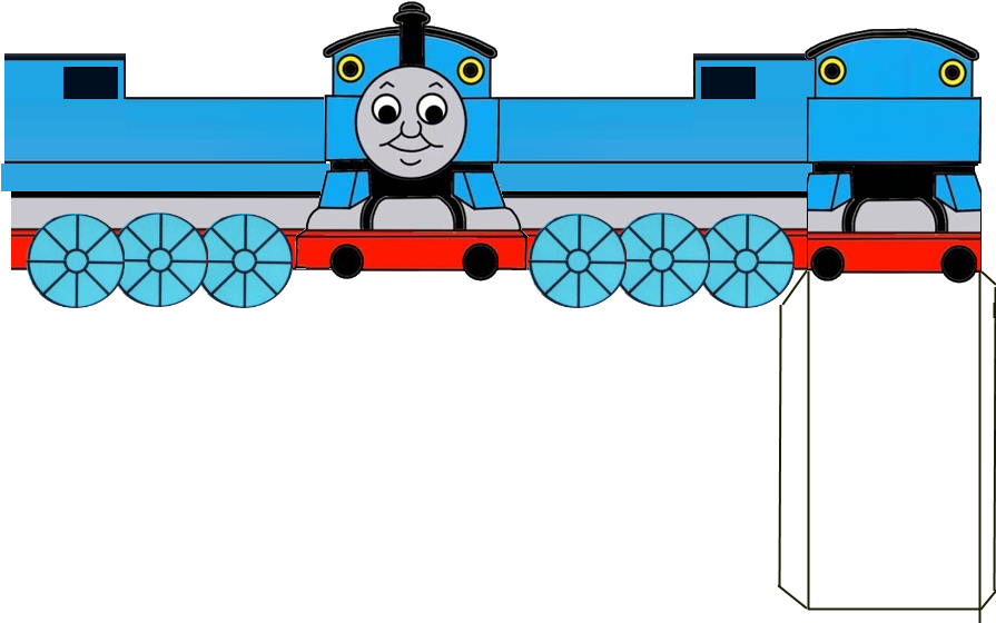 For Our Son's 4th Birthday, We Made Little Paper Boxes - Thomas The Tank Engine Paper Model Clipart (894x593), Png Download