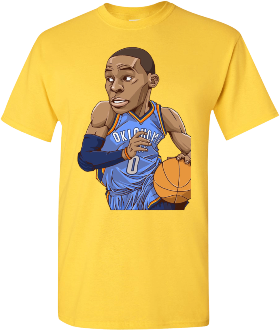 Russell Westbrook Oklahoma City Thunder T Shirt Lapommenyc - Shirt Clipart (1155x1155), Png Download