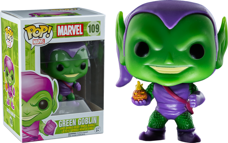 Green Goblin Pop Vinyl Figure - Green Goblin Pop Head Clipart (768x482), Png Download