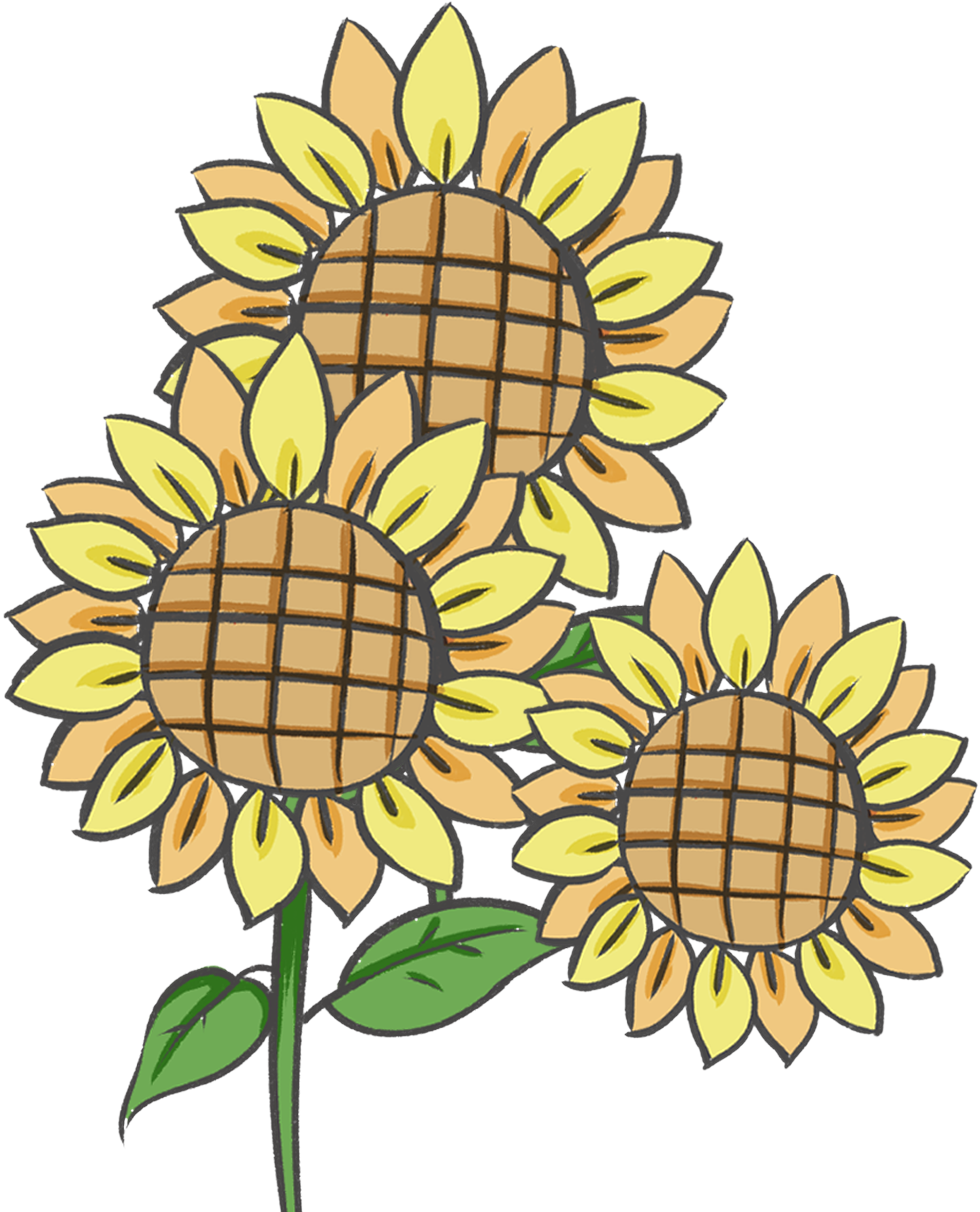 Retro National Wind Sun Flower Plant Png And Psd - Design Clipart (2000x2000), Png Download