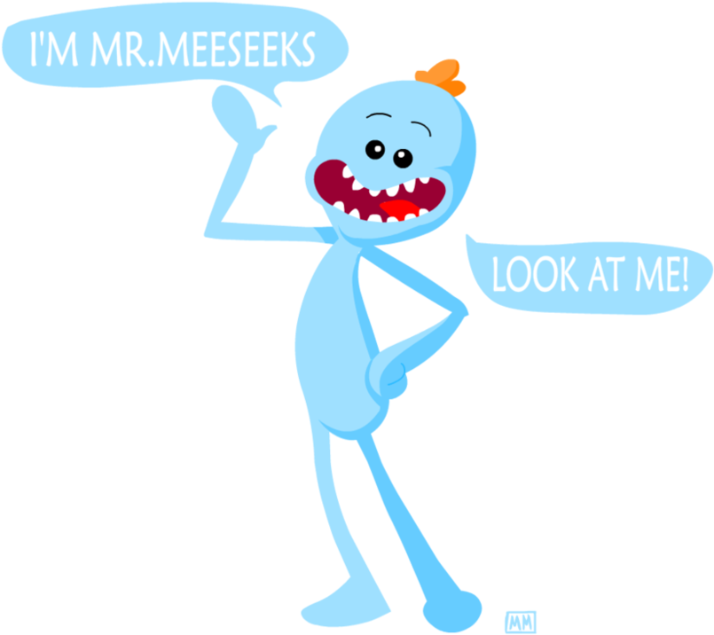 Upvote 2 Downvote - Mister Meeseeks Clipart (1000x728), Png Download