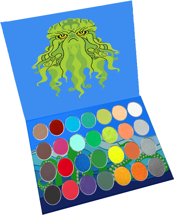 Cthulhu Water Activated Paint Palette - Illustration Clipart (750x750), Png Download