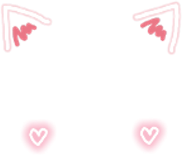 #cat #catears #ears #blush #heart #soft #edit #kpop - Transparent Aesthetic Stickers Png Clipart (1024x1024), Png Download