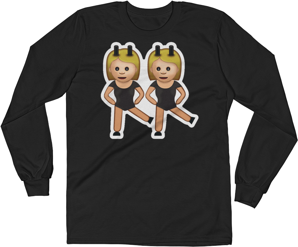 Men's Emoji Long Sleeve T Shirt - Celebrity Twins In The Philippines Clipart (1000x1000), Png Download