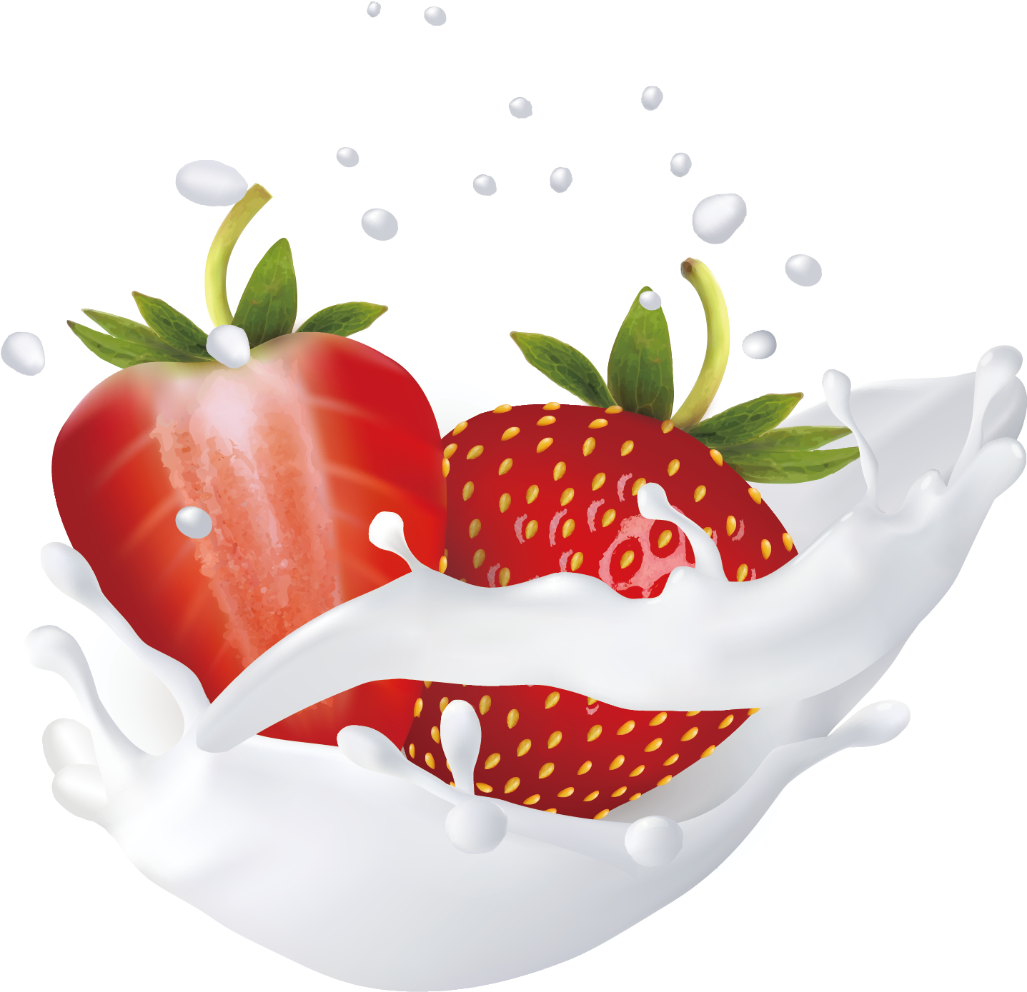Клубника со сливками рисунок