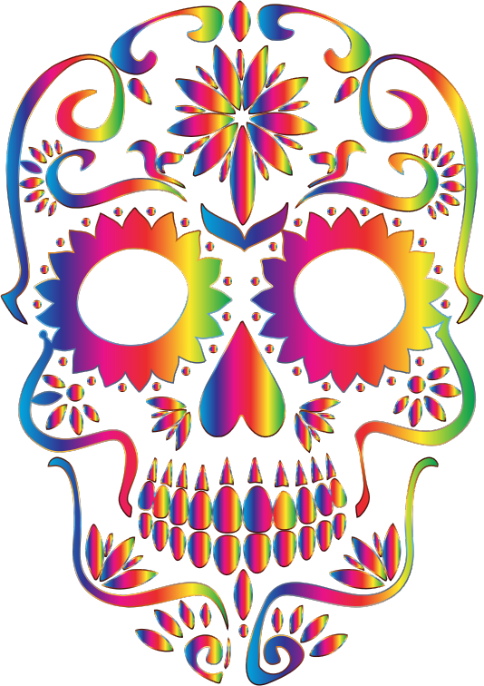 Medium Image - Sugar Skulls Transparent Background Clipart (534x756), Png Download