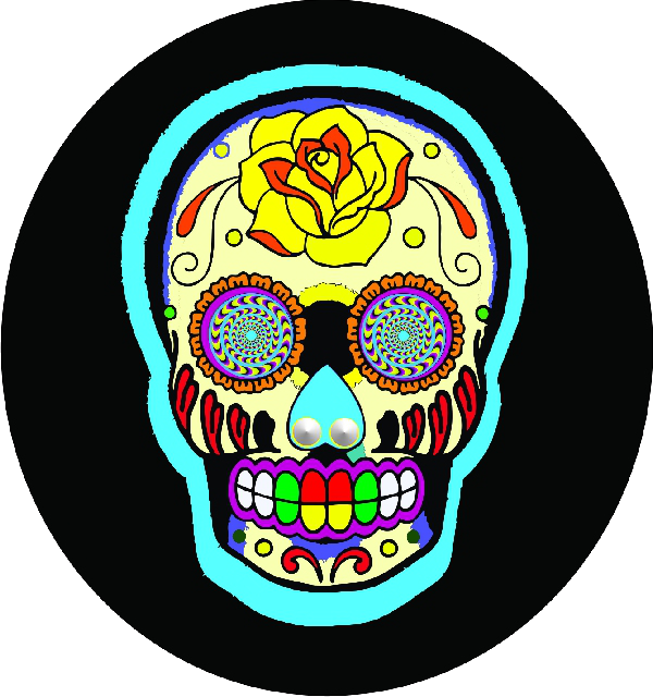 Crazy Tire Covers In Pinterest - Sugar Skull Tattoo Clipart (600x640), Png Download