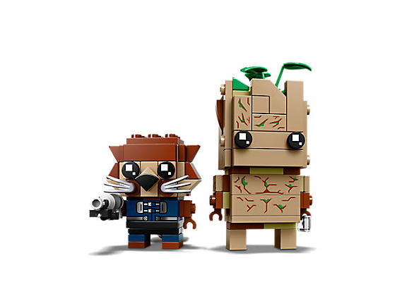 Baseplates Measure Over 1” Square - Groot And Rocket Lego Clipart (758x426), Png Download