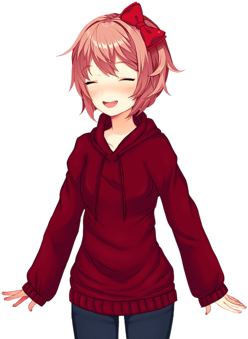 Sayori Hoodie Edit Request Hope You Like It - Sayori In A Hoodie Clipart (768x768), Png Download