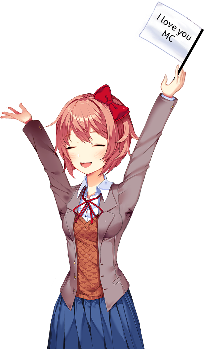 Https - //i - Redd - It/kz1tmo1k5lg21 - Sayori Ddlc Sprites Reddit Clipart (900x1200), Png Download