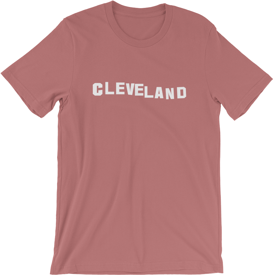 Clevewood Cleveland Hollywood Sign Short Sleeve Unisex - Active Shirt Clipart (1000x1000), Png Download