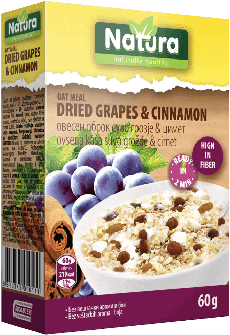 Oat Meal Dried Grapes & Cinnamon - Muesli Clipart (960x840), Png Download