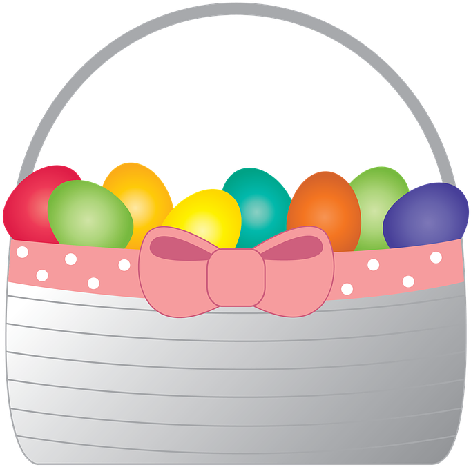 Easter Basket, Easter, Holiday, Celebration, Religious - Easter Basket Clipart (720x720), Png Download