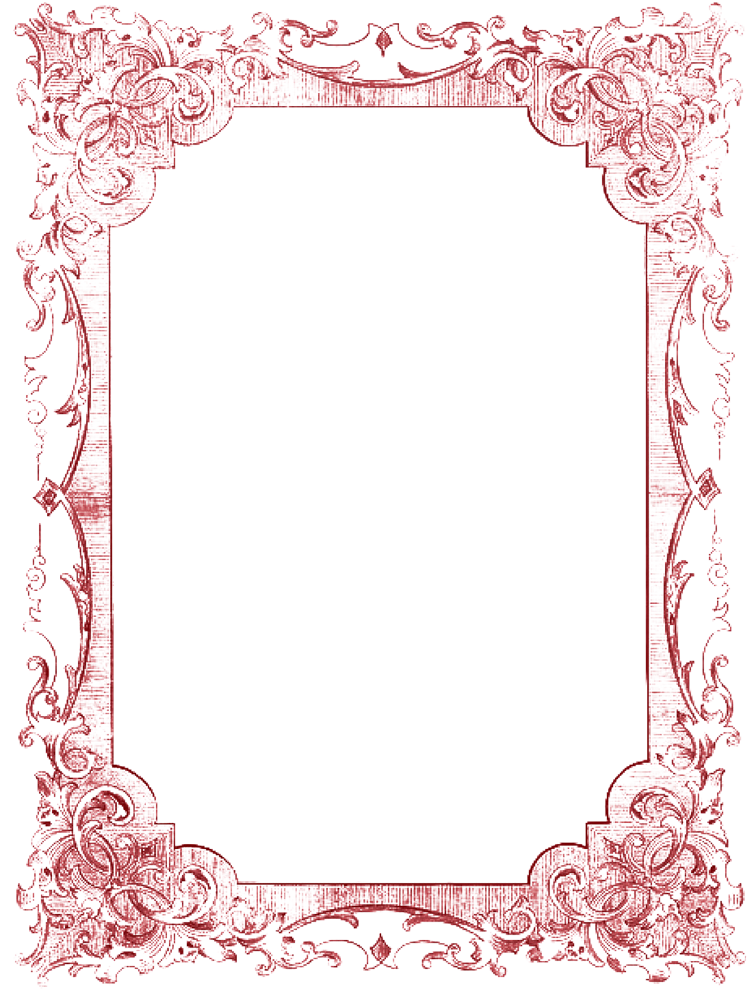 Border Clip Art Elegant - Vintage Frame - Png Download (1126x1500), Png Download