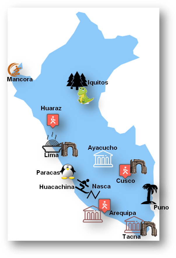 Things To Do In Peru - Things To See Peru Map Clipart (603x882), Png Download