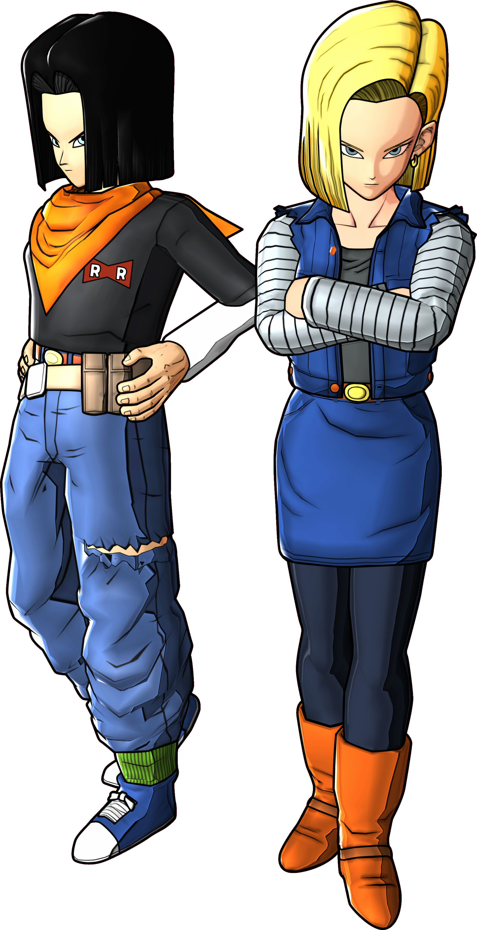 Android18 And 17 Battle Of Z Render - Android 18 E 17 Imagens Clipart (1600x3118), Png Download