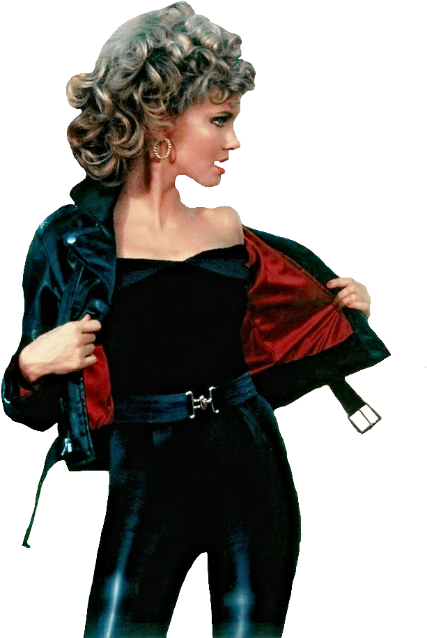 Transparent Sandy Grease Olivia Newton John 80's Movies - Sandy Grease Clipart (613x915), Png Download
