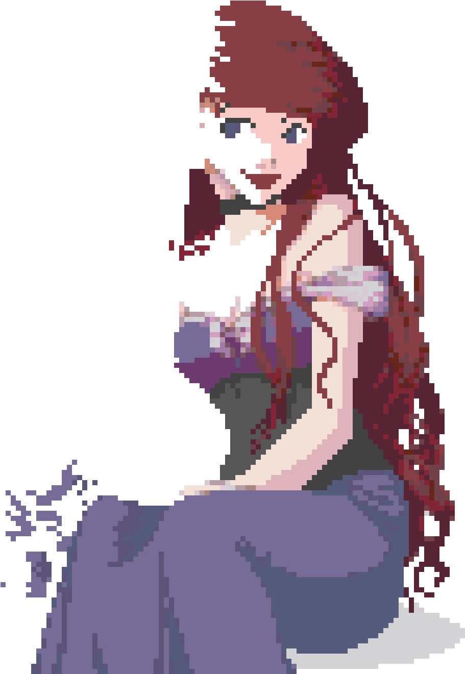 Elegant Ariel - Unfinished - Cartoon Clipart (1020x1320), Png Download