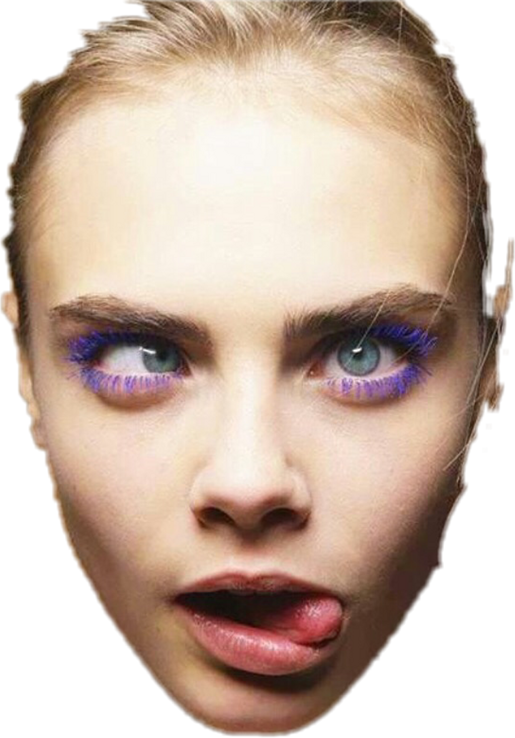 Report Abuse - Caras Graciosas De Cara Delevingne Clipart (1024x1468), Png Download