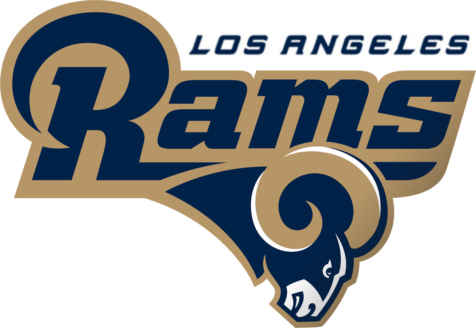 Los Angeles Rams-nfl - Los Angeles Rams Logo 2019 Clipart (1600x1102), Png Download