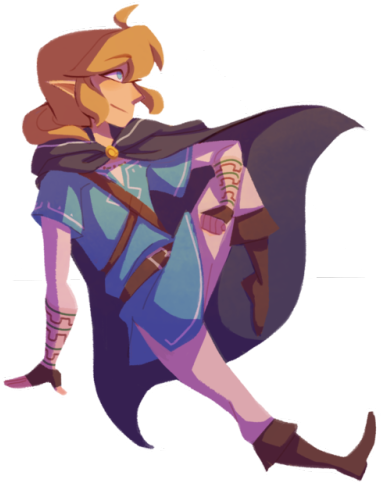 Link Zelda Png - Zelda And Link Botw Transparent Clipart (500x703), Png Download