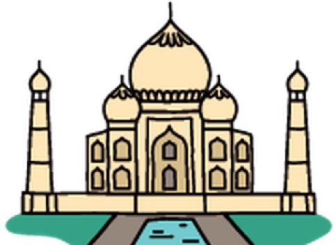 Taj Mahal Clipart Silhouette - Taj Mahal Clipart Transparent - Png Download (640x480), Png Download